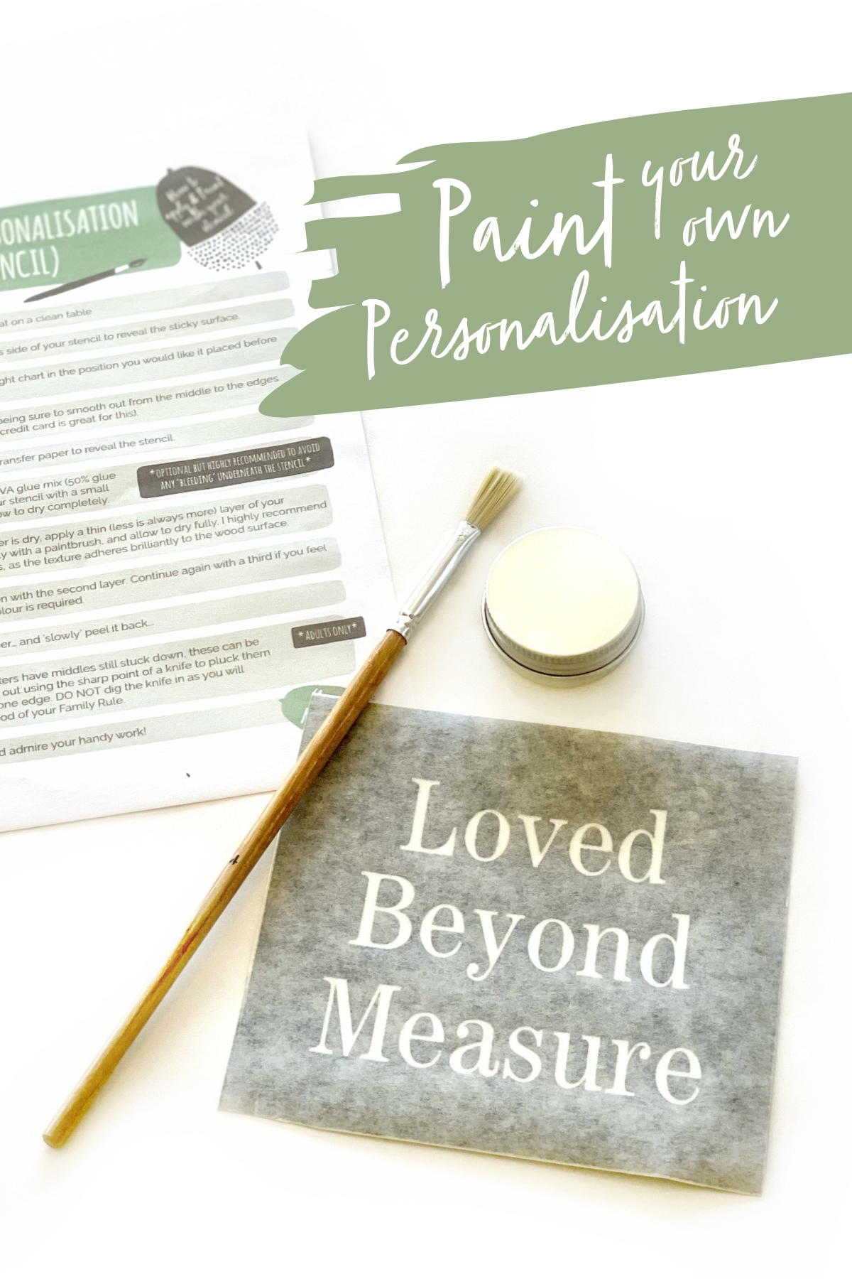 Paint Your Own Personalisation