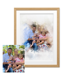 Watercolour Portrait – Framed Matt Paper with Perspex