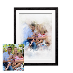 Watercolour Portrait – Framed Matt Paper with Perspex