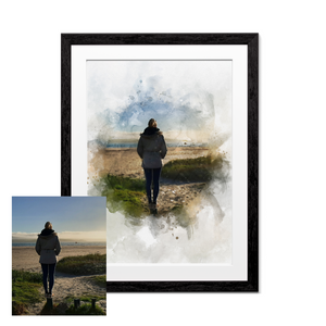 Watercolour Portrait – Framed Matt Paper with Perspex