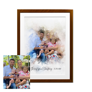Watercolour Portrait – Framed Matt Paper with Perspex