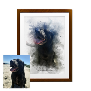 Watercolour Portrait – Framed Matt Paper with Perspex