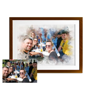 Watercolour Portrait – Framed Matt Paper with Perspex