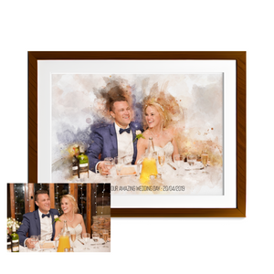 Watercolour Portrait – Framed Matt Paper with Perspex