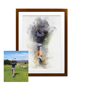 Watercolour Portrait – Framed Matt Paper with Perspex
