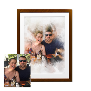 Watercolour Portrait – Framed Matt Paper with Perspex