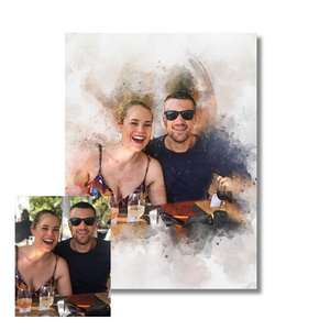 Watercolour Portrait - Canvas Only