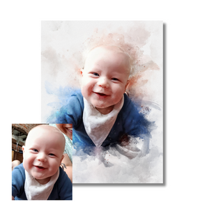 Watercolour Portrait - Canvas Only