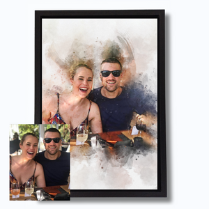 Watercolour Portrait - Canvas & Frame