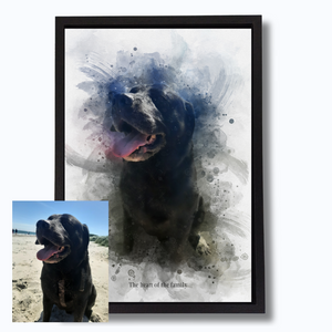 Watercolour Portrait - Canvas & Frame