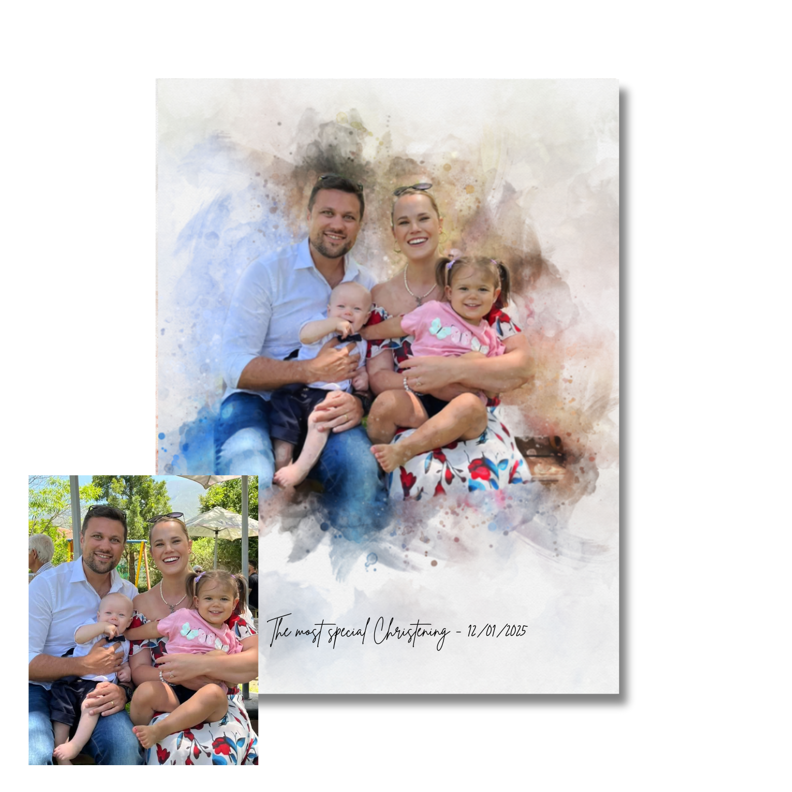 Digital Download Only - Personalised Watercolour Portrait