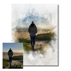 Digital Download Only - Personalised Watercolour Portrait