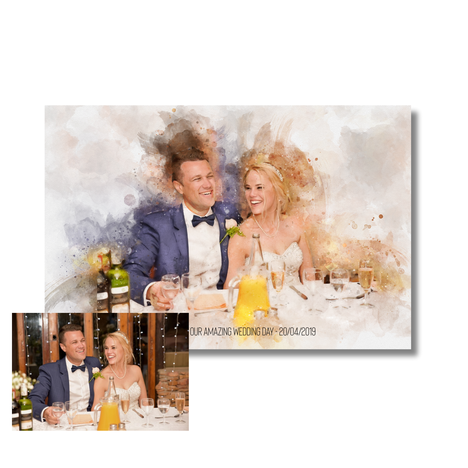 Digital Download Only - Personalised Watercolour Portrait