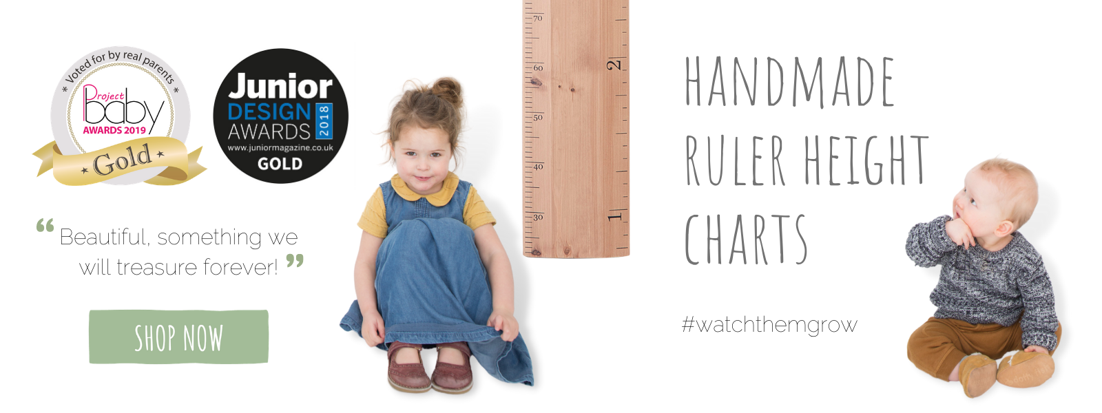 Handmade wooden Ruler Height Charts as seen in Stacey Solomon and Mrs Hinch
