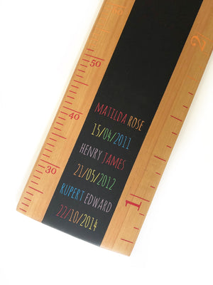 Rainbow Ruler Height Chart